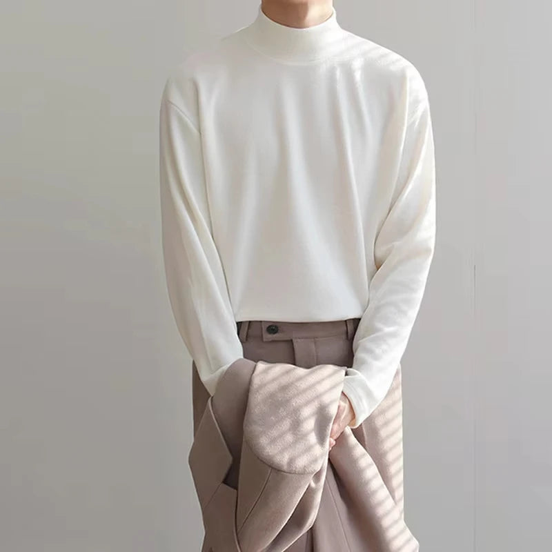 Men's Casual Plush Turtleneck