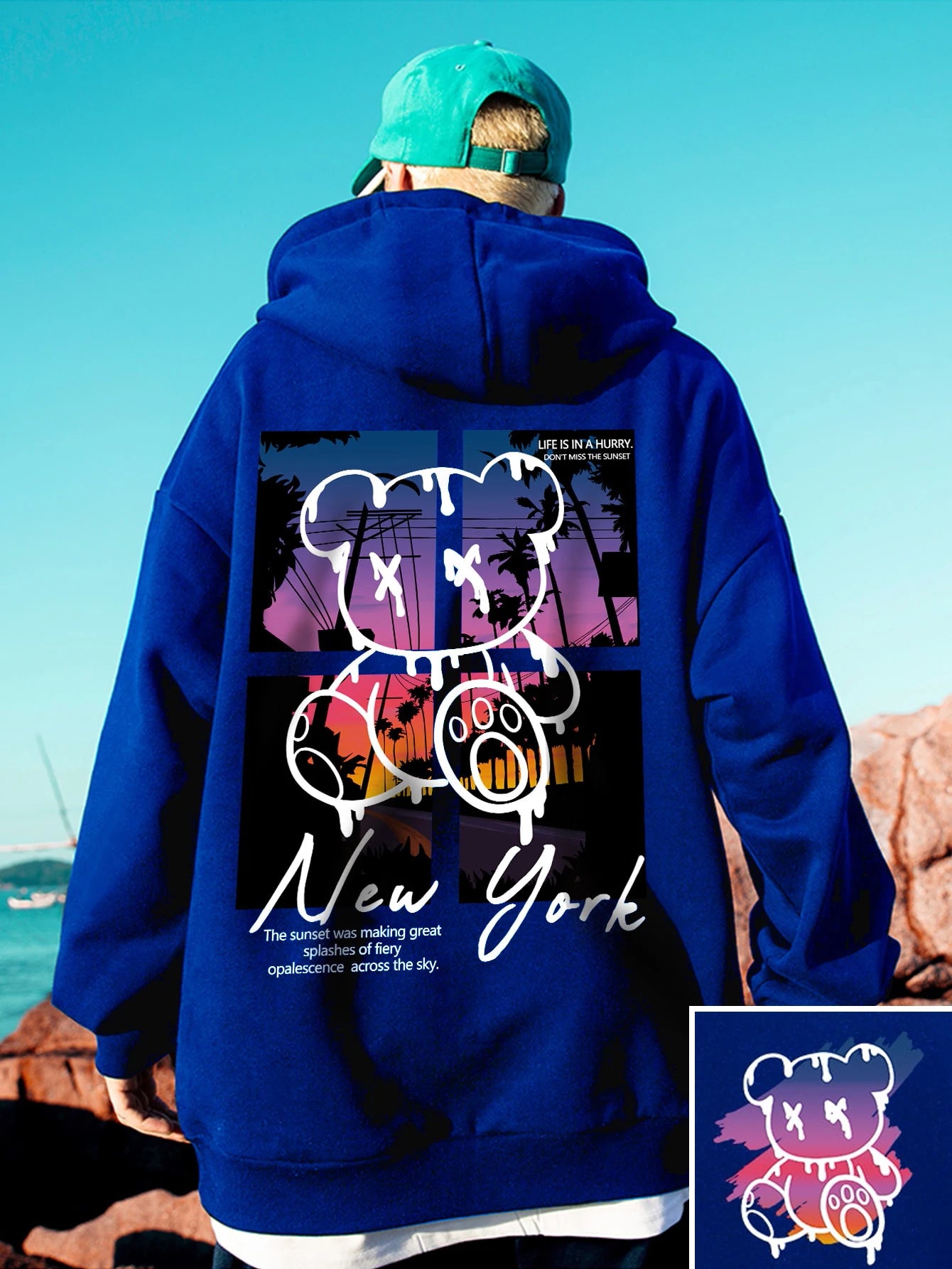 Men's Cartoon Bear Hoodie