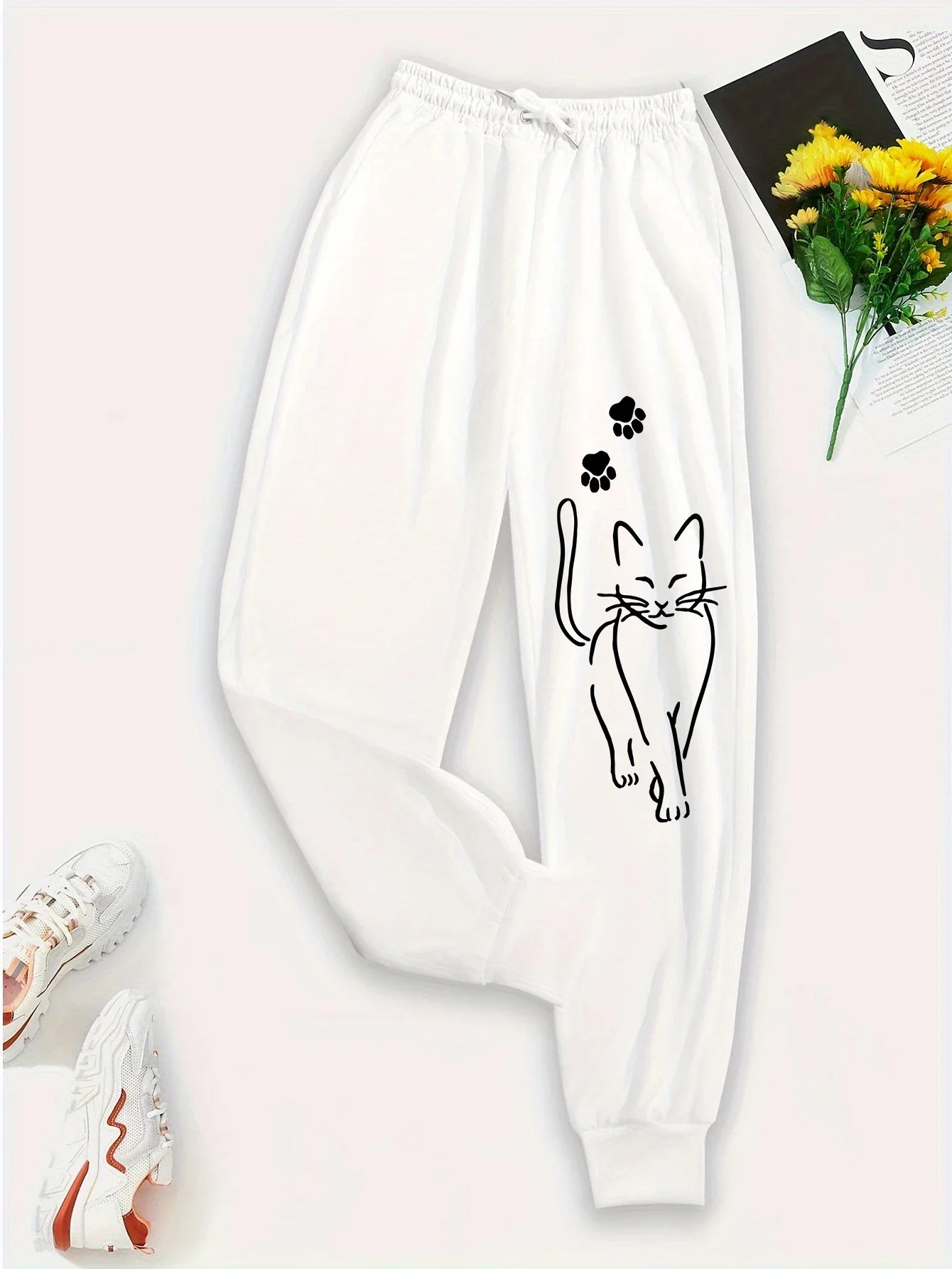 Women's Cat Print Pants