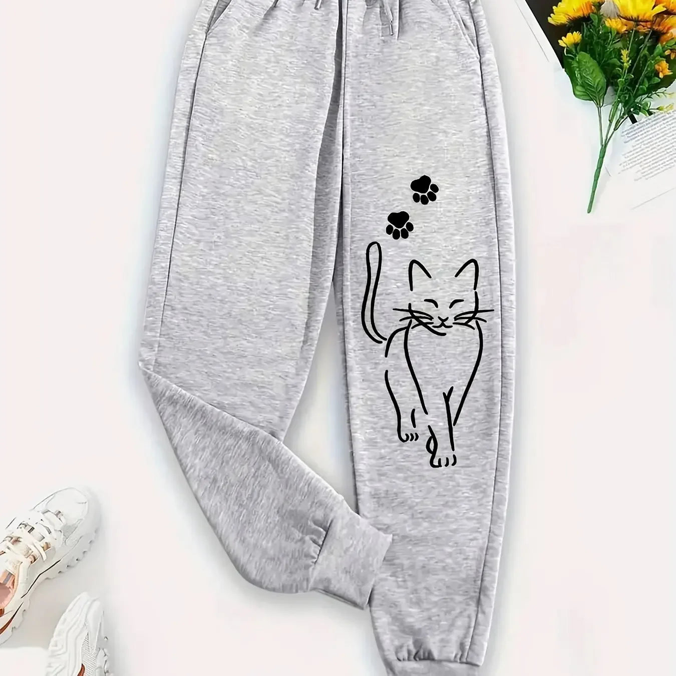 Women's Cat Print Pants