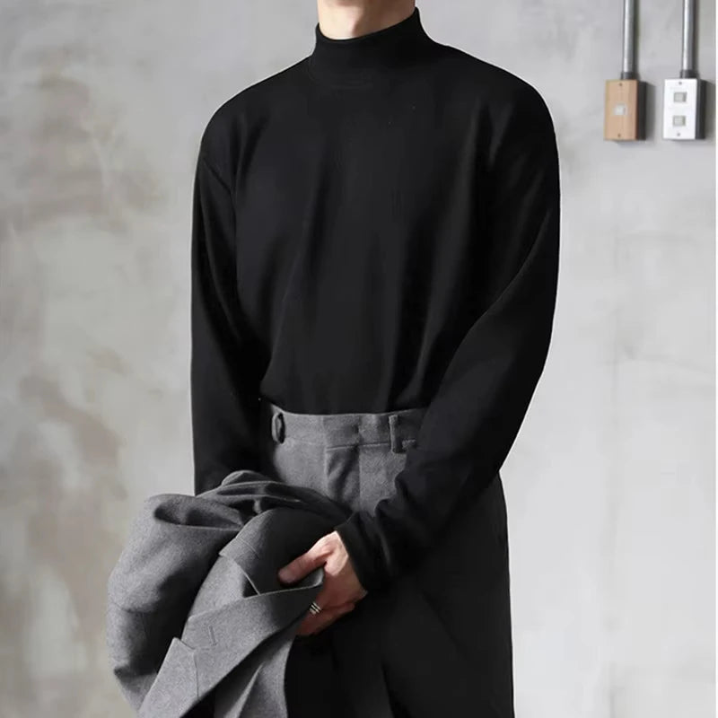 Men's Casual Plush Turtleneck