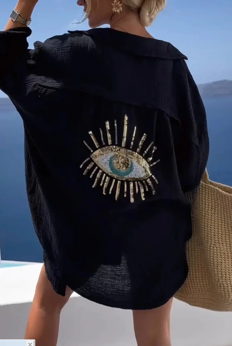 Damenmodehemd mit dem Aufdruck „Allsehendes Auge“