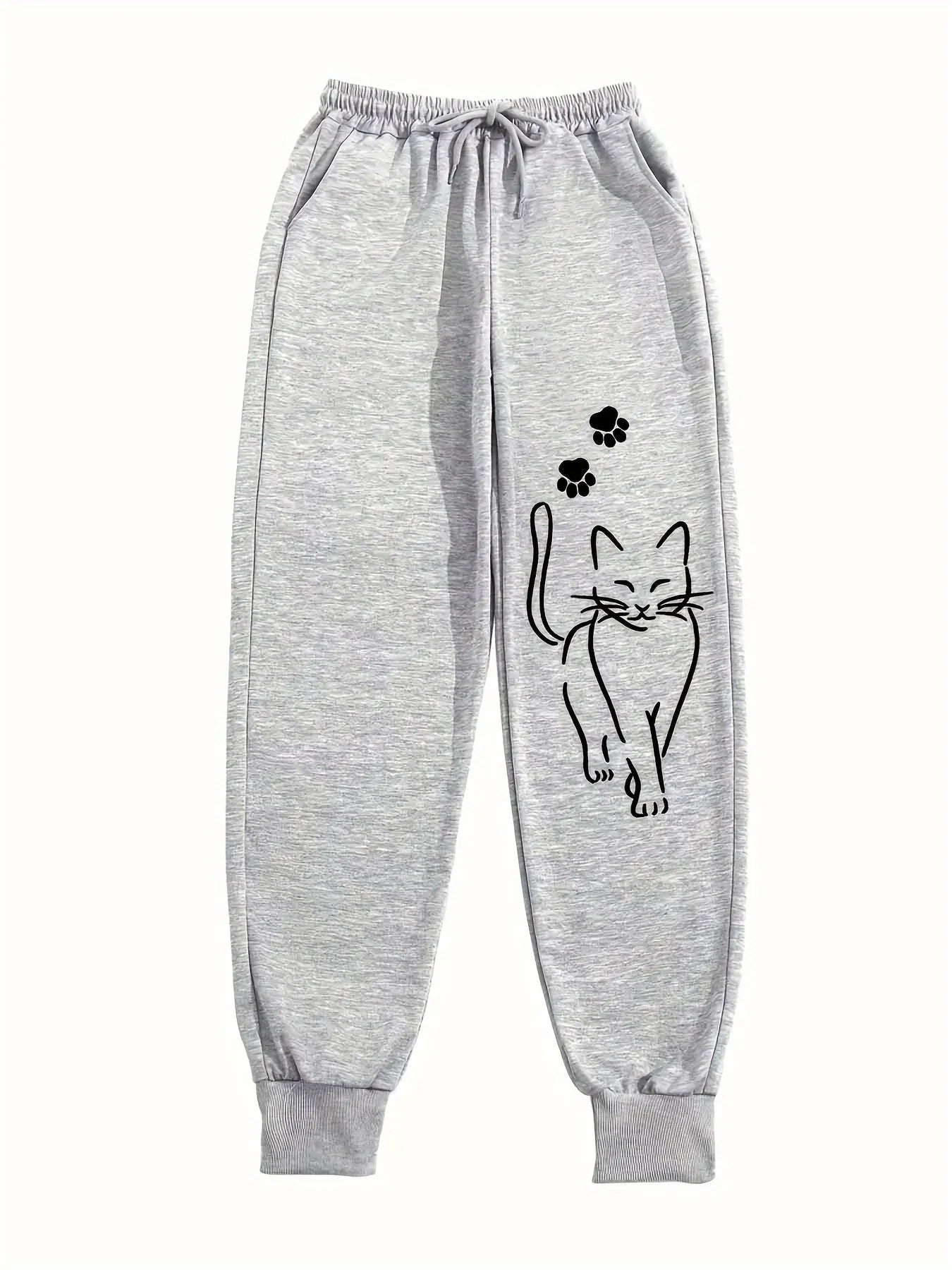 Women's Cat Print Pants