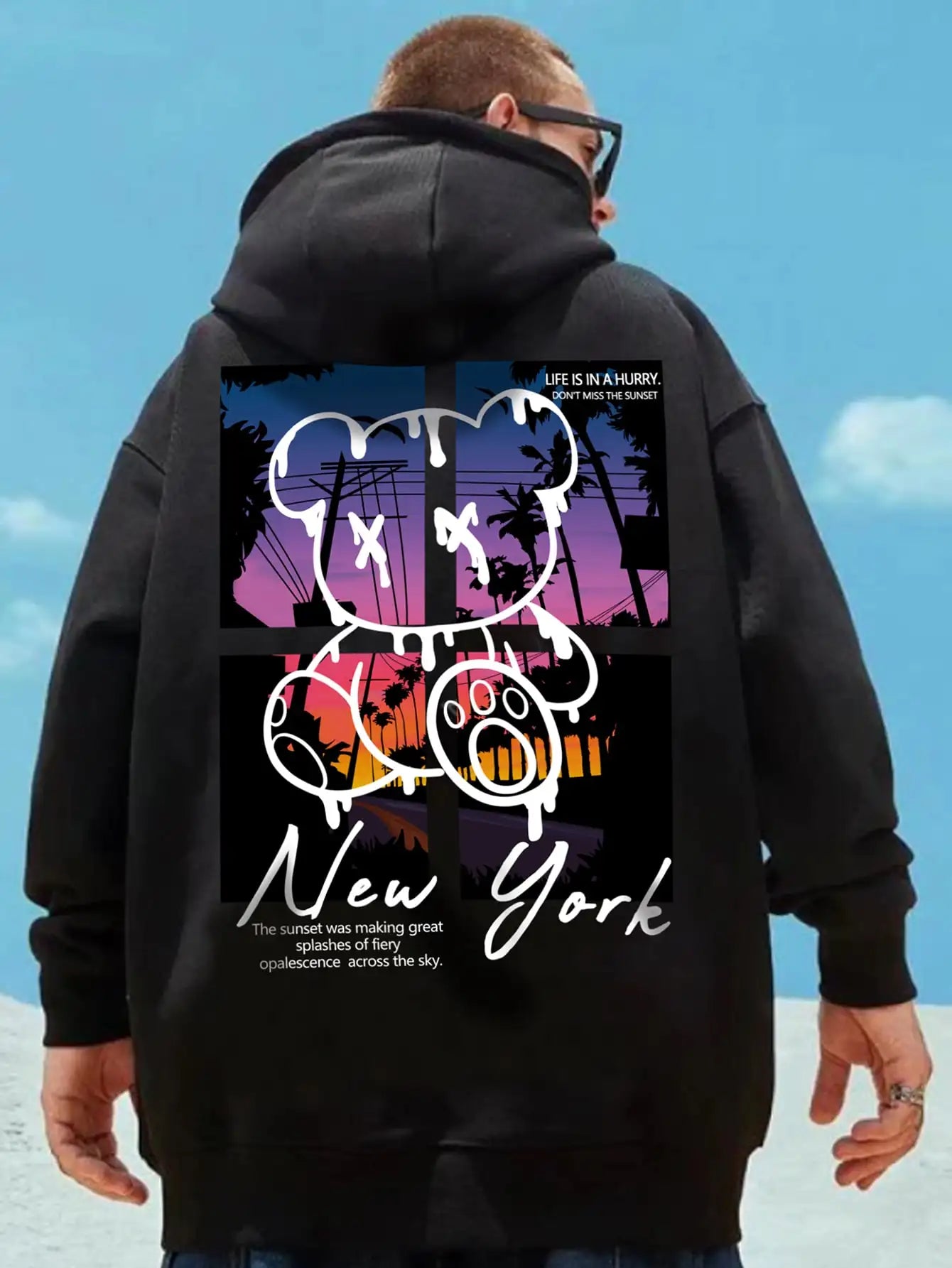 Men's Cartoon Bear Hoodie