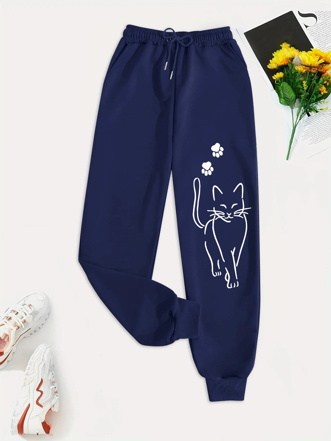 Women's Cat Print Pants