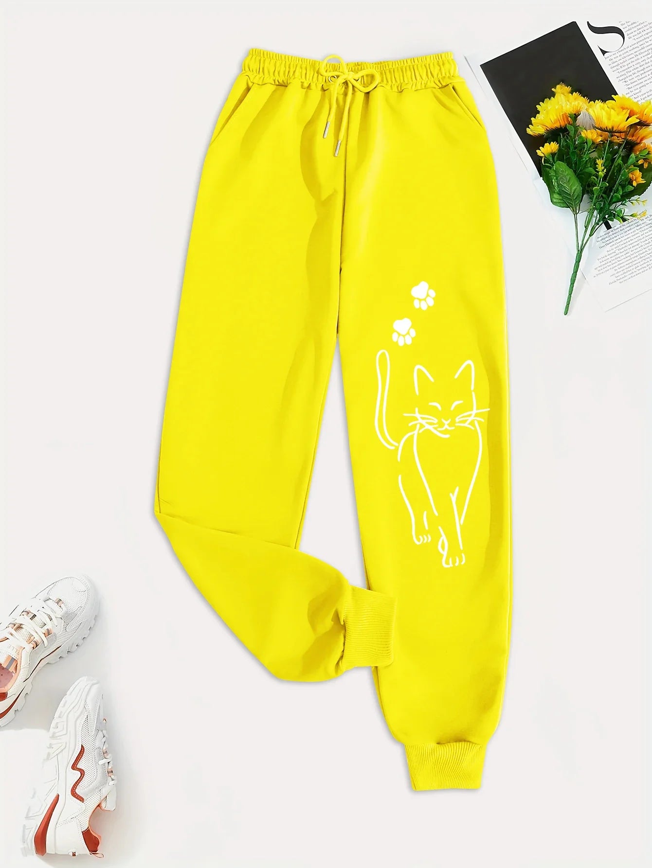 Women's Cat Print Pants
