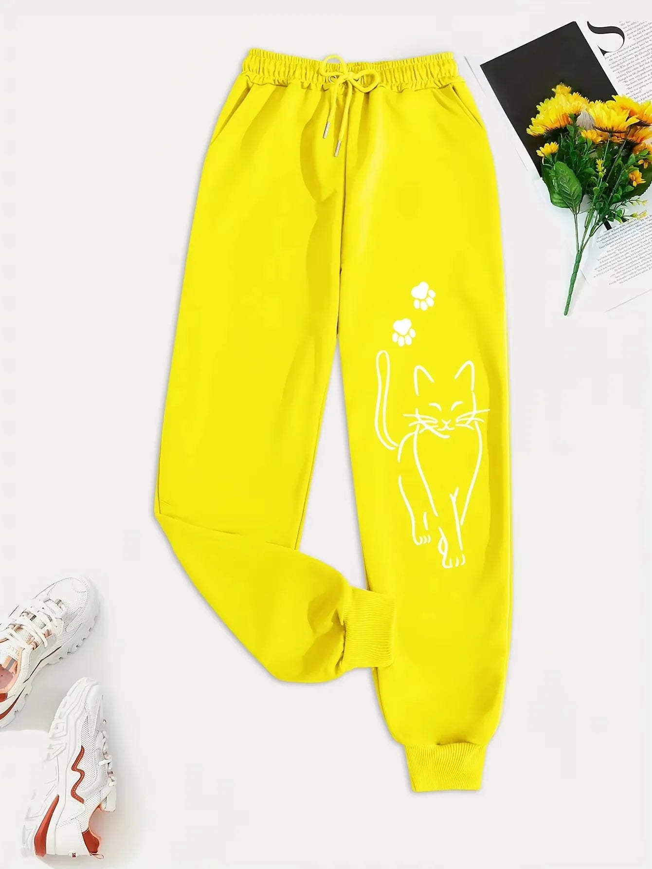 Women's Cat Print Pants