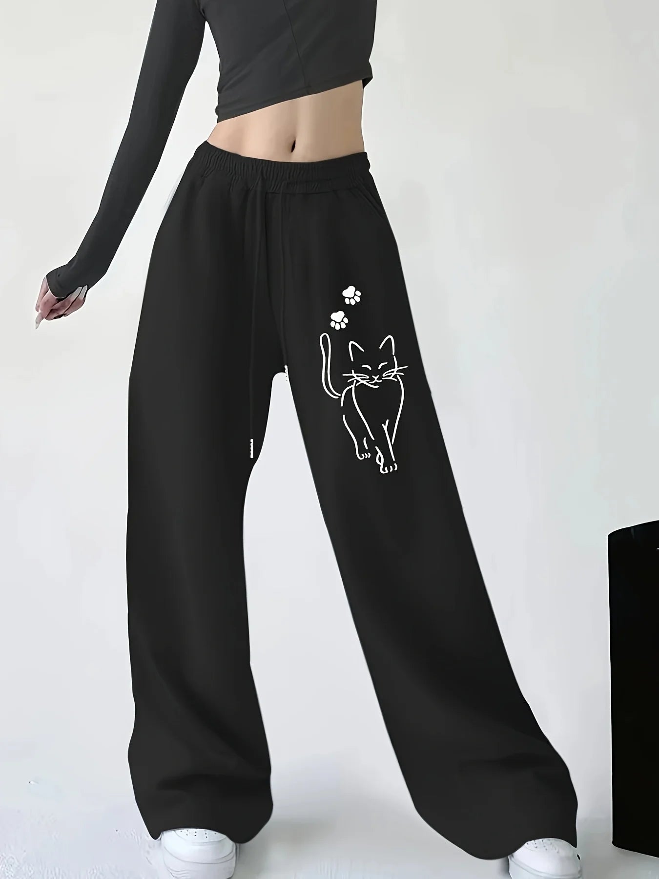 Women's Cat Print Pants
