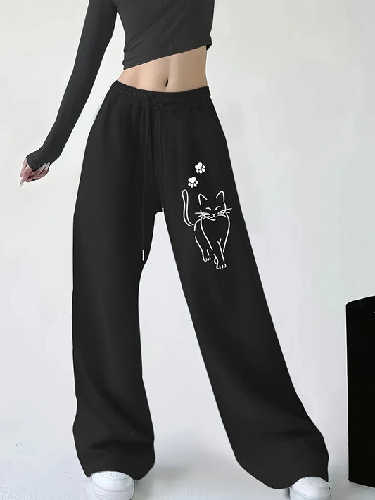 Women's Cat Print Pants